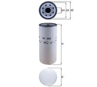 Oil filter Spin-on Filter OC 282 MAHLE for SUBARU MAN VOLVO DAF SCANIA IVECO ERF