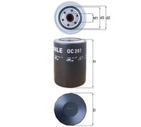 Oil filter Spin-on Filter OC 297 MAHLE for MITSUBISHI HYUNDAI FUSO (MITSUBISHI)
