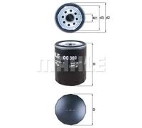 Oil filter Spin-on Filter OC 369 KNECHT for SMART MITSUBISHI