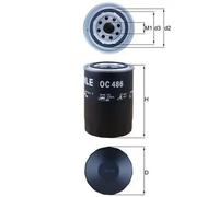 Mahle Original Oil Filter OC 486 - Spin-on, Fits Maserati, Peugeot, Fiat, Citroën