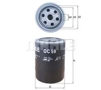 MAHLE Oil Filter Spin On - OC59