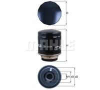 Oil filter Spin-on Filter OC 593/4 MAHLE for VW AUDI SEAT SKODA