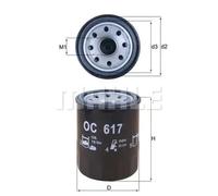 Oil filter Spin-on Filter OC 617 KNECHT for HONDA ACURA
