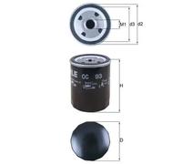 Oil filter Spin-on Filter OC 93 MAHLE for OPEL ROVER PONTIAC CHEVROLET BUICK