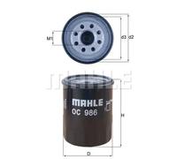MAHLE Oil Filter Spin On - OC986