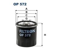 Oil filter Spin-on Filter OP 572 FILTRON for TOYOTA DAIHATSU CITROËN PEUGEOT