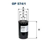 Oil filter Spin-on Filter OP 574/1 FILTRON for VW VOLVO RENAULT TRUCKS NISSAN