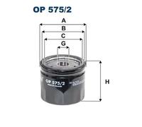 Oil filter Spin-on Filter OP 575/2 FILTRON for HONDA SSANGYONG