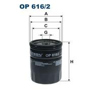 Oil filter Spin-on Filter OP 616/2 FILTRON for SEAT VW SKODA