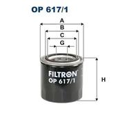 Oil filter Spin-on Filter OP 617/1 FILTRON for HYUNDAI KIA