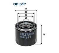 Oil filter Spin-on Filter OP 617 FILTRON for OPEL HYUNDAI MITSUBISHI MAZDA ISUZU
