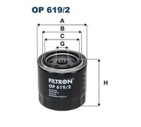 Oil filter Spin-on Filter OP 619/2 FILTRON for TOYOTA COROLLA Estate COROLLA