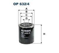Oil filter Spin-on Filter OP 632/4 FILTRON for HYUNDAI KIA