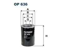 Oil filter Spin-on Filter OP 636 FILTRON for MITSUBISHI FUSO (MITSUBISHI)