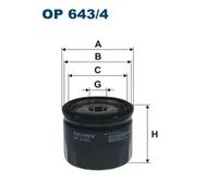 Oil filter Spin-on Filter OP 643/4 FILTRON for RENAULT DACIA NISSAN OPEL SUZUKI