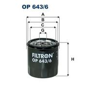 Oil filter Spin-on Filter OP 643/6 FILTRON for RENAULT DACIA LADA