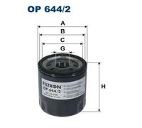 Oil filter Spin-on Filter OP 644/2 FILTRON for DODGE CHRYSLER JEEP VW SUZUKI MG