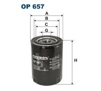 Oil filter Spin-on Filter OP 657 FILTRON for PORSCHE DEUTZ-FAHR