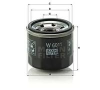 Oil filter Spin-on Filter W 6011 MANN-FILTER for SMART FORTWO Coupe