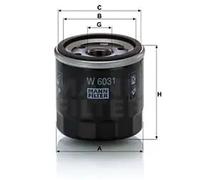 MANN-FILTER W 6031 LUBE FILTER