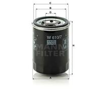 Oil filter Spin-on Filter W 610/7 MANN-FILTER for HYUNDAI i10 I AMICA / ATOZ