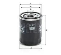 Oil filter Spin-on Filter W 67 MANN-FILTER for SMART MITSUBISHI