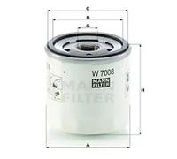 Oil filter Spin-on Filter W 7008 MANN-FILTER for FORD MAZDA VOLVO MORGAN