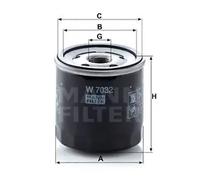 Oil filter Spin-on Filter W 7032 MANN-FILTER for RENAULT DACIA NISSAN INFINITI