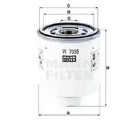 MANN-FILTER W 7038 Oil Filter - for Cars + Transporters