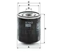 Oil filter Spin-on Filter W 7043 MANN-FILTER for FORD FORD USA