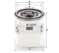 MANN-FILTER W 7050 Oil filter