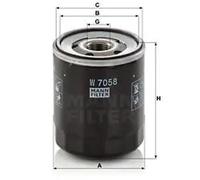 MANN-FILTER W 7058 Oil Filter - for Cars + Transporters
