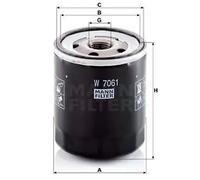 Oil filter Spin-on Filter W 7061 MANN-FILTER for MAZDA CX-7 3 3 Saloon CX-5 CX-3