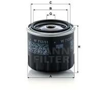 Oil filter Spin-on Filter W 712/31 MANN-FILTER