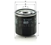 Oil filter Spin-on Filter W 712/41 MANN-FILTER for OPEL ASTRA F Hatchback