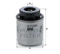 Oil filter Spin-on Filter W 712/93 MANN-FILTER for VW SEAT AUDI SKODA
