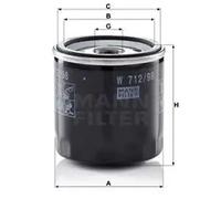 MANN-FILTER W 712/98 Oil Filter - for Off-Highway Applications