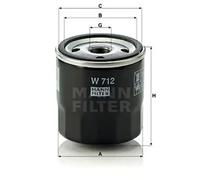 Oil filter Spin-on Filter W 712 MANN-FILTER for FORD OPEL AUSTIN ROVER MG MORRIS