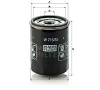 Oil filter Spin-on Filter W 713/35 MANN-FILTER for SMART MITSUBISHI