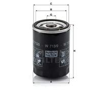 MANN-FILTER W 713/9 Oil Filter - for Cars + Transporters