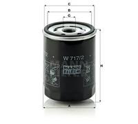 Oil filter Spin-on Filter W 717/2 MANN-FILTER for ALFA ROMEO PININFARINA FIAT