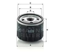Oil Filter W77 Mann MLS000169 4371581VF2 7683815 71736169 A700X63714DA Quality