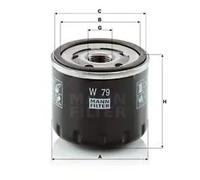 Oil filter Spin-on Filter W 79 MANN-FILTER for RENAULT DACIA NISSAN OPEL SUZUKI