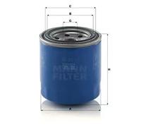 Oil filter Spin-on Filter W 8017 MANN-FILTER for HYUNDAI KIA