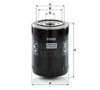 Oil filter Spin-on Filter W 9066 MANN-FILTER for MITSUBISHI L200 / TRITON