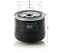 Oil filter Spin-on Filter W 914/26 MANN-FILTER for HONDA LAND ROVER ROVER MG