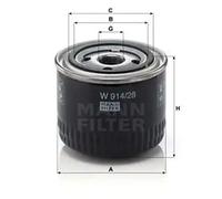 Oil filter Spin-on Filter W 914/28 MANN-FILTER for UAZ FIAT IVECO YAMAHA KARSAN