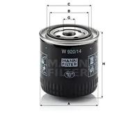 Oil filter Spin-on Filter W 920/14 MANN-FILTER for NISSAN LDV