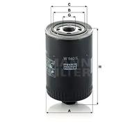 Oil filter Spin-on Filter W 940/5 MANN-FILTER for LAMBORGHINI IVECO KRAMER FENDT