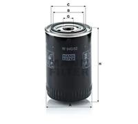 Oil filter Spin-on Filter W 940/62 MANN-FILTER for PEUGEOT FIAT CITROËN SANTANA